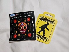 Day of the Dead Sugar Skull & Bigfoot Die Cut Stickers Waterproof Vinyl