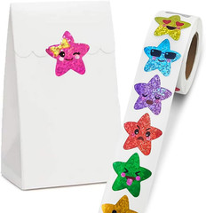 500Pcs Multicolor Stars Stickers, Star Sticker Roll Self Adhesive Glitter Sparkl