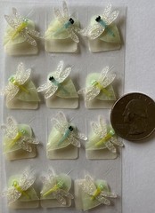 VELLUM DRAGONFLY PHOTO CORNER Dimensional Stickers (12pc)Bug•Garden•Card Making