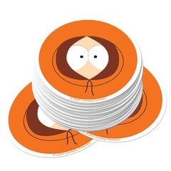 SOUTH PARK KENNY FACE DIE CUT VINYL 50 CT STICKER PACK