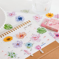 1 Box Bloom Flowers Paper Stickers Journal Bullet Planner Scrapbooking Crafts