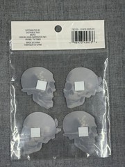 Recollections Halloween Skull Stickers 4 pc Gray Black White