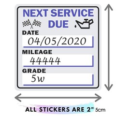 250pcs Oil Change Stickers Next Service Due Reminder Roll Car Window Sheet Label