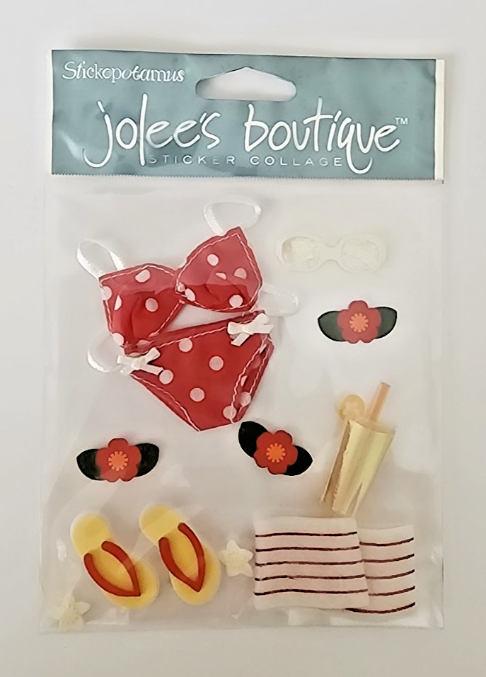 RETIRED Jolee’s Boutique 3D Embellishments – Polka Dot Beach Bikini – SPJB005