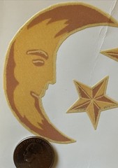 SUN,MOON & STARS Removable,Reusable & Washable Stickers(6pc)Textured•Card Making