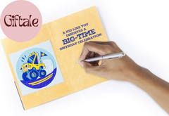 Birthday Card for Kids (Monster Truck Sticker)