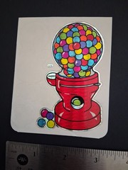 Vintage Stickers BJ Gumball Machine Prism Vending Machine Sticker 80’s Partial