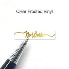 No Work Script Planner Stickers / 30 Gold Foiled Text Headers (1.5″) / Work S…