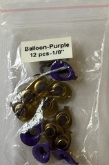 PURPLE 1/8” BALLOON EYELETS(12pc)Birthday Party •Celebration•Card Making