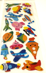 Plane UFO Stickers Planet Car Bus Tractor Scrapbook Card Craft Lot of 2 NEW READ