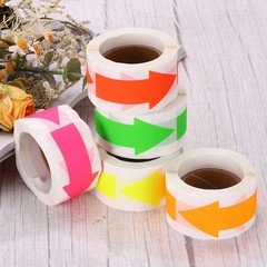 Sticker Labels 1000 Count/Roll 0.6×1.2 Inch Fluorescent Pink Arrow Shape