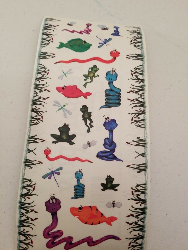 PERSNIPPITY SNAKE FROG FIREFLY FISH STICKERS SCRAPBOOKING NEW 12 x 5.5 inch