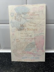 RARE 1984 Sandylion Maxi Activity Sheet Stickers DRESS A RAG DOLL Pink And Blue