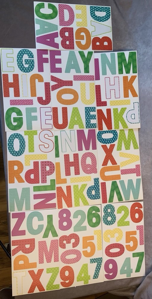 Me and My Big Ideas MAMBI Sticks 3.25in Alphabet Numbers Stickers USED 90 left