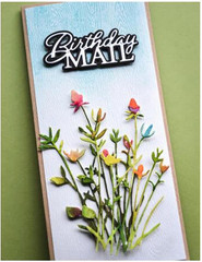 Floral Stems Metal Die Cuts for Card Making,Spring Flower Leaf Grass Card Cuttin
