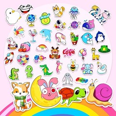 600 Pack Cute Waterproof Vinyl Stickers for Kids – Bulk Set for Water Bottles