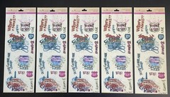 Miss Elizabeth’s ROAD TRIP Clear Mylar Stickers Travel Vacation LOT OF 5 Collect