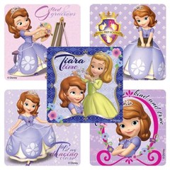 10 SOFIA THE FIRST Royal Way 2.5” x 2.5″ Party Favor Stickers