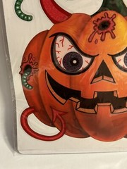 2020 Halloween Stickers glitter demon Pumpkin JackOLantern decor carving accents