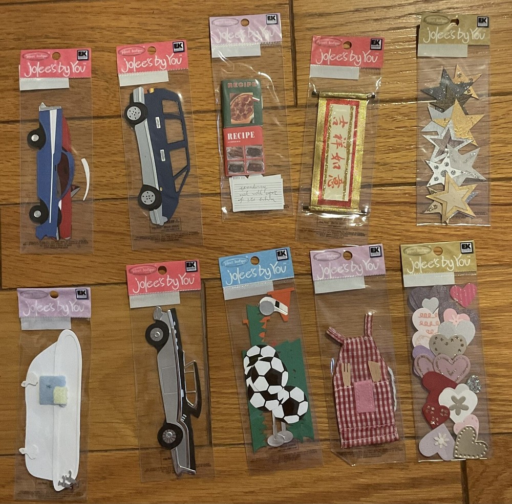 Jolee’s By You Scrapbooking Stickers Lot of 10 +EK Success NRFP