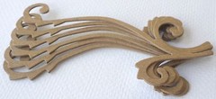 {4} ACCENT SWiRL – Style 5 – Unfinished Flourish Chipboard Die Cuts – 4 1/2″