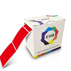 Red Rectangle Sticker Labels 3×2 Inch Vinyl Stickers Color Coding Name Tags R…