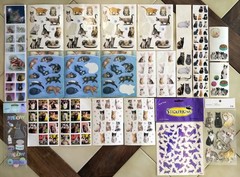 Large Mixed Lot Hallmark / Jolee’s / StickyPix CATS & KITTENS Stickers, some 3D