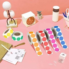 3000Pcs Round Dot Stickers Garage Sale Price Stickers Sheets for Office Student