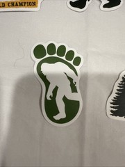 Lot of 10 Assorted Outdoor Bigfoot Sasquatch Yeti Swamp Ape Believe Stickers