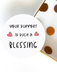 120Pcs ‘Your Support Is Such a Blessing’ Stickers Express Gratitude Effortlessly
