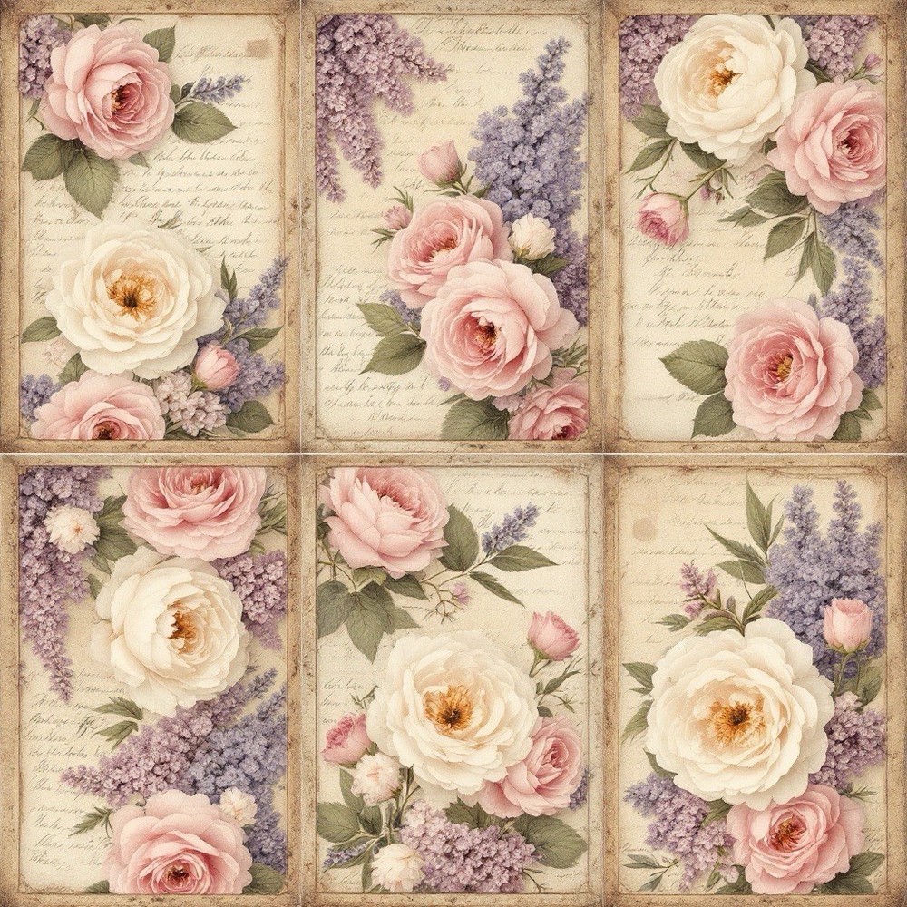 Spring Floral Flowers Decoupage Rice Paper For Ornament-Wood Art A4 1 Sheet