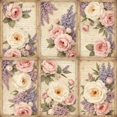 Spring Floral Flowers Decoupage Rice Paper For Ornament-Wood Art A4 1 Sheet