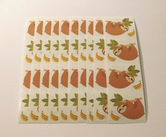 Mrs. Grossman’s Stickers Lot of 10 Strips ~Cheerful Sloth~ 2018 Scrapbooking
