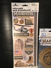 Scrapbook Stickers Marines Lot Of 5 Packages. NEW Hero Marines USA Military Flag
