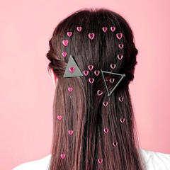 264Pcs Pink Heart Gem Stickers – Small Self Adhesive Acrylic Jewels (5/7/10Mm)