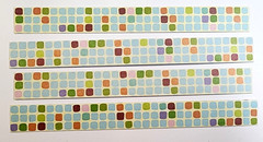 K&Company Swimming Pool Mosaic Tile Border Stickers 4pc Summer Scrapbook Journal