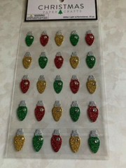 CHRISTMAS PAPER CRAFTS CHRISTMAS GLITTER LIGHTS W/GEMSTONES 25PCS XMAS LIGHTS