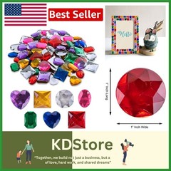 Vibrant Assorted Adhesive Jewel Gems — 100-Pack for Crafts & Celebrations