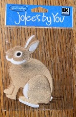 RARE Jolees Bunny Rabbit Brown White Pet Bunnies Animal Easter Scrapbook Sticker