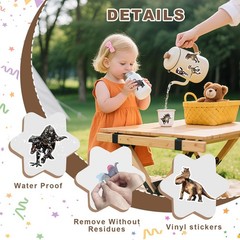 100 Pcs Jurassic Dinosaur Stickers Waterproof Vinyl Dino Stickers for Laptop