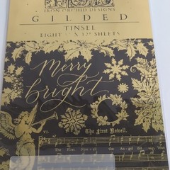 IOD Retired Christmas Gilded Transfer 2024 – Tinsel. Iron Orchid Designs