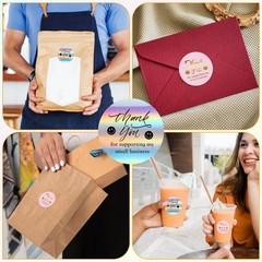 1000 Pcs 1.5 Inch Thank You for Supporting My Small Business Seals Stickers