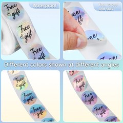 1000 Holographic Customer Appreciation Stickers – Colorful Round Adhesive Labels