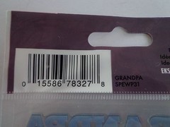 EK Success Sticko 10 Piece GRANDPA Epoxy Stickers Scrapbooking Cardmaking Crafts