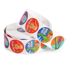 1200 Pcs 1.5 Inch Round Spanish Reward Stickers Roll for Kids Students Teachers