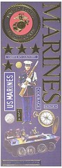 17p K&Co United States Seal MILITARY USA Marines Metal Emboss Scrapbook Sticker