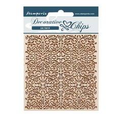 Stamperia DECORATIVE CHIPS – 5.5″ x 5.5″ – VINTAGE LIBRARY – PATTERN