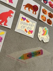 Vintage 1980’s Huge Lot Of Mylar Foil Hambly Stickers RARE HTF Fruit Animals…