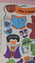 Vintage Sandylion Stickers Bear In Disguise Maxi Sheet Brown Backing No Logo