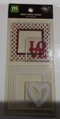 making memories sheer frame combo Love 4 acrylic pcs self adhesive